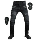 ライディングパンツ 冬 バイク用パンツ 防寒 ライダースパンツ 裏起毛 バイクズボン プロテクター付き ライダーパンツ 保温防寒 レーシングパンツ 耐磨耐久 ブラック 2XLサイズ