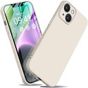 iPhone14Plus ケース リキッドシリコン 耐衝撃 レンズ保護 薄型 iPhone 14 Plus カバー 指紋防止 ソフト ワイヤレス充電対応 おしゃれ ストラップホール付き (ホワイト)