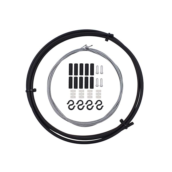 シフトケーブルセット 自転車 シフトワイヤー 自転車交換用 自転車パーツ セット 汎用性 マウンテンバイク ロードバイク 折りたたみ式の車 耐久性 （ブラック）
