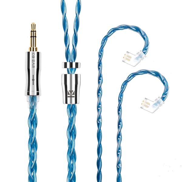 イヤホン 交換用ケーブル QDC 3.5mm KBEAR 耀 KBX4989 6N単結晶銅 4芯 イヤモニ アップグレードケーブ..