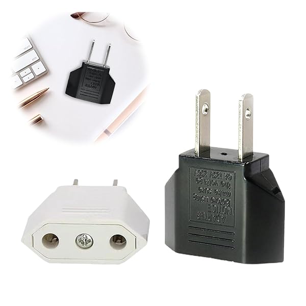 変換プラグ 2個セット 電源変換プラグ 6A 125-250V cタイプ 変換プラグ 海外 変換プラグ 国内用変換プラグ C→A 高互換性 小型 携帯便利 日本...