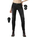 バイク用パンツ 夏 レディース用 バイク用メッシュパンツ ライディングパンツ 夏用 ライダースパンツ 通気 スリム バイクズボン プロテクター付き レーシングパンツ 耐磨 ブラック1 2XSサイズ