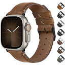コンパチ アップルウォッチ バンド 49mm 46mm 45mm 44mm 42mm バンド 本革 レザー Apple Watch Series10/Ultra...
