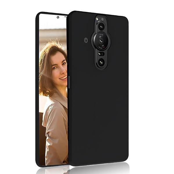 Xperia Pro-IケースXQ-BE42スマホケース シリコン オッポ リノ 耐衝撃 ソフト 黒 薄型 ストラップホール付き アクエクスペリア pro-i XQ-BE42カバー ブラック
