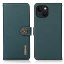 For iPhone 14 ケース 手帳型 本革 For アイフォン 14 本革 財布型 シュリンクカーフレザー 高級本皮 耐衝撃 マグネット式ボタン スピーカ...