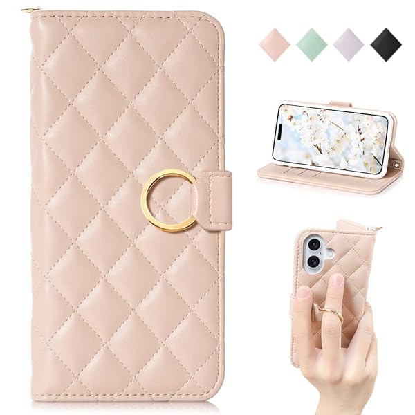 For いPhone16 ケース 手帳型 人気 アイフォン 16ケース 手帳型 スマホケースiphone16 チェック柄 刺繍 iPhone 16 ケース手帳型...