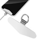 スマホストラップ ストラップホルダー 傷防止フィルム加工 スマホ 携帯ストラップホルダー 丈夫 極薄 20kgまでの荷重量 充電出来る 全機種対応 落下紛失防止...