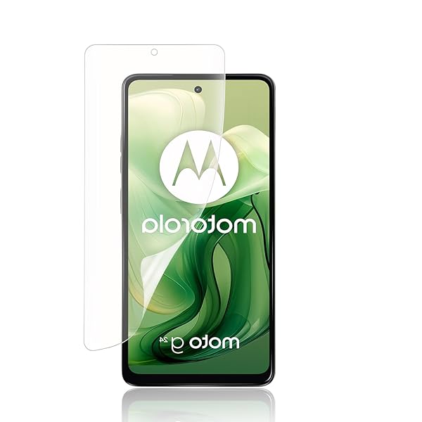 【アンチグレア · ガイド枠付き】Motorola Moto G24専用 アンチグレア フィルム 非ガラス Moto G24全面 保護 フィルム【TPU1枚】Moto G24用 フィルム 【指紋認証対応】TPU素材 手触り良い 全面保護 3D設計 ケ