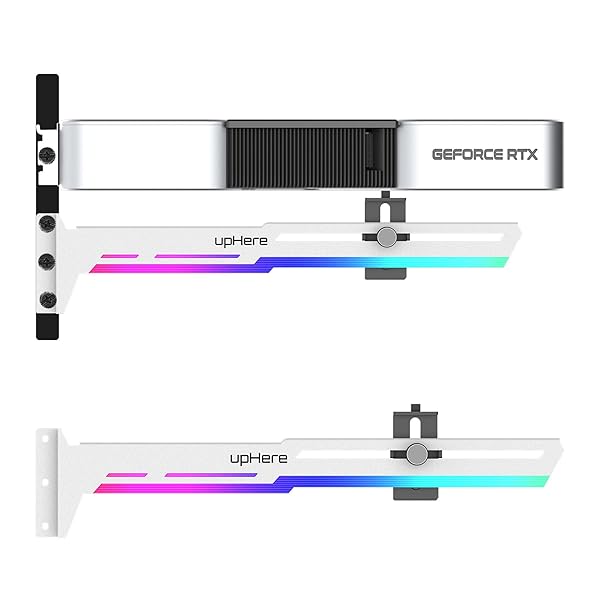upHere 汎用ビデオカードホルダー GPUブレースサポート グラフィックカードを固定する GPUを支える 5V 3PIN ARGB LEDライト AURA Sync対応「G276WTARGB」