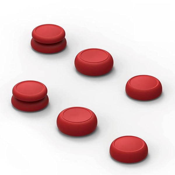 Switch Joy-Con用 アナログスティックカバー 三種類有り 精密軽量 拘る設計 滑る防止 操作感向上 材質採用「マリオレッド」