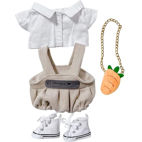 人形 綿人形の服 人形服 着替え 20cm ぬいぐるみ用 かわいい シャツ アクセサリー 上着 ぬいぐるみ アパレル部品（4点セットA）