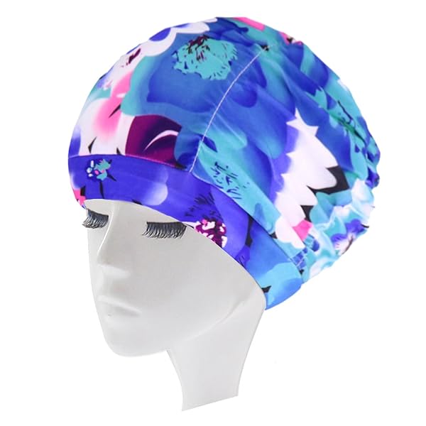 水泳キャップ スイムキャップ レディース プール 帽子 大人 水泳帽 スイミングキャップ 水泳帽子 大人用 レディース おしゃれ 容量大きめ ロングヘア対応 長い髪でも入る 伸縮性良い 男女兼用 ゆったり水泳帽 (カラフル)