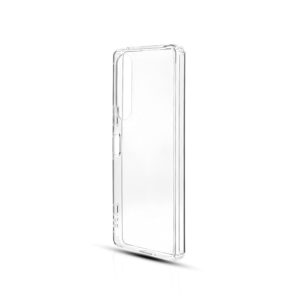 FOR Xperia 1 V 耐衝撃 ケース SO-51D カバー ストラップホール クリア 指紋防止 軽量 薄型 衝撃吸収ポ..