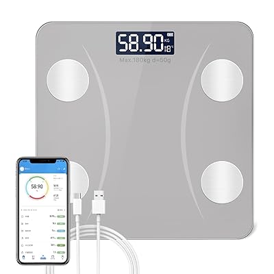 体重計 体脂肪計 Bluetooth 体組成計 スマホ連動 高精度/軽量収納 日本語APP iOS/Android対応 ボディスケール 多機能の体組成測定 体重、体脂肪率、筋肉率、体水分率、BMI など測定 iOS/Android対応 日本語取扱説明