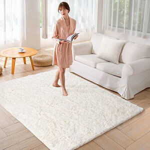 カーペット ラグ ホットカーペット【中層:30D高密度ウレタン 厚さ約1.2cm 独自技術とデザインの抗菌防臭加工】 ラグマット シャギーラグ 絨毯 低反発 厚手 洗えるラグ マット リビング用 じゅうたん 滑り止め付き (4畳,200×300cm,