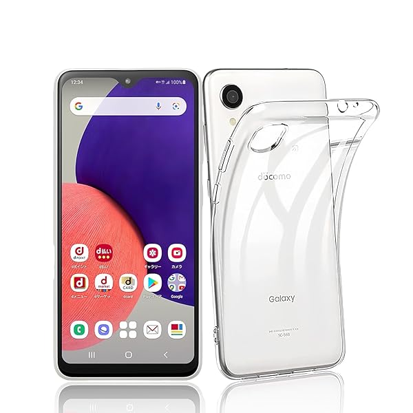 Galaxy A22 5G SC-56B ꥢ Ķ  ɻ ץ TPU ե  ׷ۼ ̥С ѥ...