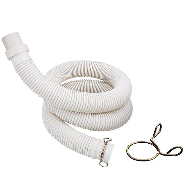 全自動洗濯機排水延長ホース PVC 抗菌 防臭 抜け防止 水漏れ防止 ワッシャー 廃水 パイプ コネクタ ベ..