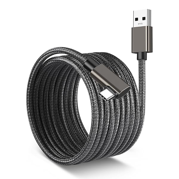 USB 3.2 Gen1 リンク ケーブル 5m USB-C & USB-A ケーブル 5Gbps 高速データ転送 スマートフォン/タブレット/ゲーム機のタイプc機種に対応 (ガン色)