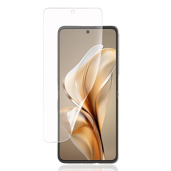 【アンチグレア · ガイド枠付き】Libero Flip/nubia Flip 5G専用 アンチグレア フィルム 非ガラス ZTE Libero Flip全面 保護フィルム【TPU1枚】nubia Flip 5G 用 フィル ム 【指紋認証対応】TP