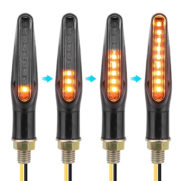 【M10のバイト専用】 ウインカー バイク LED ウインカー eマーク 流れるウィンカー 4個セット12V シー..