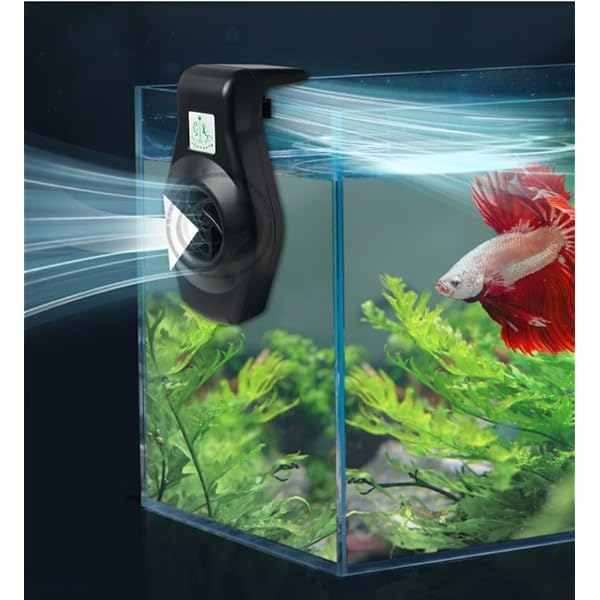 水槽 扇風機 小型 水槽用クーラー 水槽クーラー USB 水槽ファン冷却 2レベル風量調整 取り付けが簡単 ..