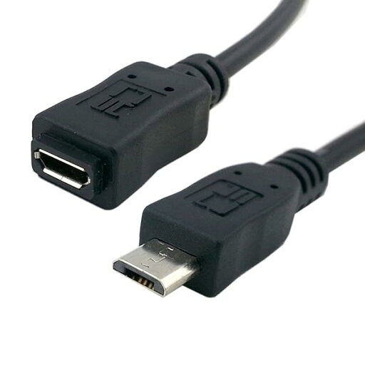 Micro USB 2.0延長ケーブル、Micro USB 5ピン オス-メス データ充電延長ケーブル ダッシュカム/GPS/カメラ用 4.92フィート/1.5m Micro USB 2.0延長ケーブル、Micro USB 5ピン オス-メス データ充電延長ケーブル ダッシュカム/GPS/カメラ用 4.92フィート/1.5m