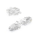 lan コネクタ, CAT6対応LANケーブル用コネクタ RJ45コネクタ 100個入り フード付き(カバー付き)LANコネクタ Cat6/Cat5e対応 つめ折れ防止(2)