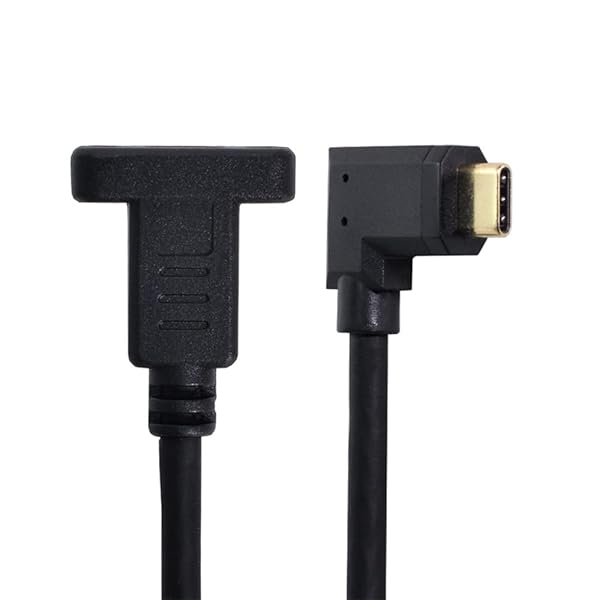 90度左右角度 USB-C USB 3.1 Type C オス-メス 延長データケーブル 30cm