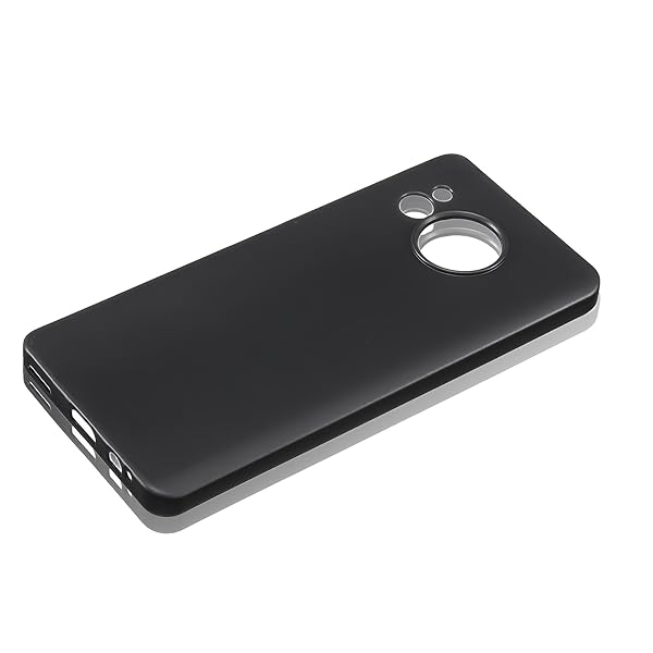 AQUOS sense8 ケース マットブラック【携帯便利 ストラップホール付き】sense 8 SHG11/SH-54D 対応 カ..