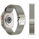 For Apple Watch バンド ミラネーゼループ パラシュートスタイルのバックル 49mm 46mm 45mm 44mm 42mm アップルウォッチバン...