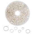 二重丸カン 4-10mm 6種 ジャンプリング 金具 基礎パーツ キーホルダー パーツ スプリットキーリング 鉄製 DIY用 クラフト用品 ブレスレット ネック...