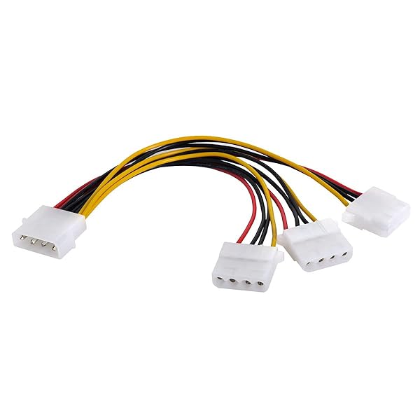4ピン電源線IDE 4ピンディスク電源オス〜3つの4ピンメス分岐器Y 1〜2延長ケーブル12 V＋5 V