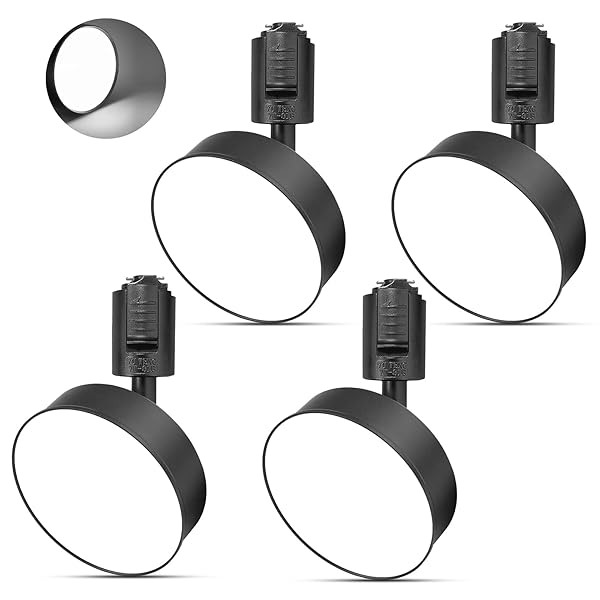 ダクトレールライト フィルライト消費電力12W LED搭載 大光量1100lm アメリカ(BridgeLux)LEDチップ 演色性Ra96.5 器具一体型 電球不要 取付簡単(ブラック+昼光色+4個入り)