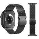 For Apple Watch バンド ミラネーゼループ パラシュートスタイルのバックル 49mm 46mm 45mm 44mm 42mm アップルウォッチバン...