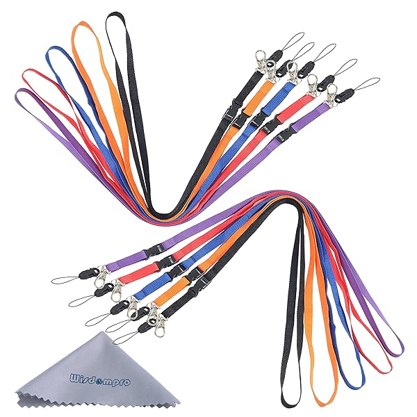 ネックストラップ 首かけ 平紐 落下・紛失防止 携帯/スマホ・名札・USBメモリ・キー・マスコット・ホイッスル・笛用 バックル式 着脱機能 カニカン・松葉付き ...