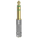 Apollo 変換プラグ 6.35mm (オス)3極 - 2.5mm (メス)4極 標準プラグ ステレオプラグ アダプター