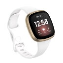 fitbit versa4/versa3/sense2/sense用バンド ベルト 細い帯 替えバンド TPU製 柔らかい 通気 耐久性 スポーツバンド アクセサリー (S ホワイト)