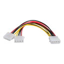 4ピン電源線IDE 4ピンディスク電源オス-ダブル4ピンメス分岐器Y 1-2拡張ケーブル12 V+5 V(2)