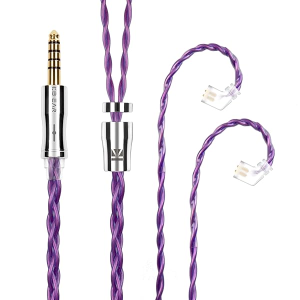 イヤモニ アップグレードケーブル QDC 4.4mm KBEAR 耀 KBX4989 6N単結晶銅 4芯 ヘッドフォン 交換用ケ..