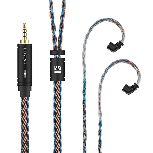 イヤフォン ケーブル QDC 2.5mm KBEAR ST16 KBX4992 5N単結晶銅銀メッキ 16芯 イヤホン リケーブル バ..