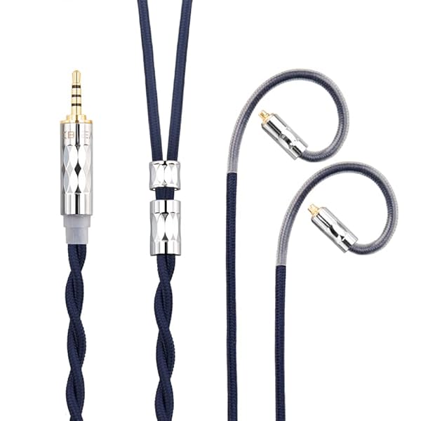 イヤフォン ケーブル mmcx 2.5mm KBEAR ST5 4N純銀+4N無酸素銅混合 2芯 イヤホン リケーブル バランス ..