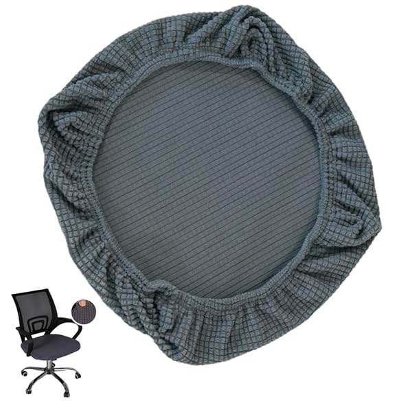 椅子カバー 座面カバー ダイニングチェアカバー オフィス オフィス用 ストレッチ チェアシート 取り外し可能 洗濯可能 (グレー)