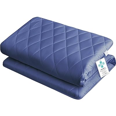 敷布団 ダブル 敷きふとん 敷き布団 しきふとん 厚み約9-10cm 三層構造 高反発ウレタン入り 巻綿使用 しっかり支える 程よい寝心地 ホコリ出にくい 軽量 洗える 抗菌防臭 防ダニ 新生活（ダブル・ネイビー）