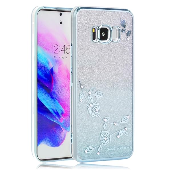 スマホケース 対応 Galaxy s8 ケース SC-02J SCV36 カバー メッキ加工 花柄 ソフトケース TPU 薄型 お..
