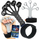 フィンガーパワー 2個セット パワーグリップ 握力 8段階調節可能なフィンガートレーナー、パワーグリップ 握力強化訓練 ストレス解消 手のリハビリ訓練用 指の強...
