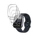 【4枚セッ】For Amazfit Bip 6 フィルム Amazfit Bip 6 フィルム PMMA素材採用 柔らかい 衝撃吸収 飛散防止 3D全面保護 指紋対策 反射低減 気泡ゼロ 高透過率 高感度