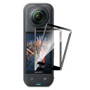 【2枚入り】For Insta360 X5 フィルム Insta360 X5 スクリーンプロテクター 保護フィルム 曲面対応 衝撃吸収 PMMA素材採用 柔らかい飛散防止 2.5Dラウンドエッジ 自動吸着 気泡ゼロ 高透過率 高感度