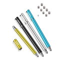 スタイラスペン (第2世代)4本セットタッチペン スマホ iPhone iPad スタイラスペン Android スマートフォン タブレット用 ペン導電繊維ペン...