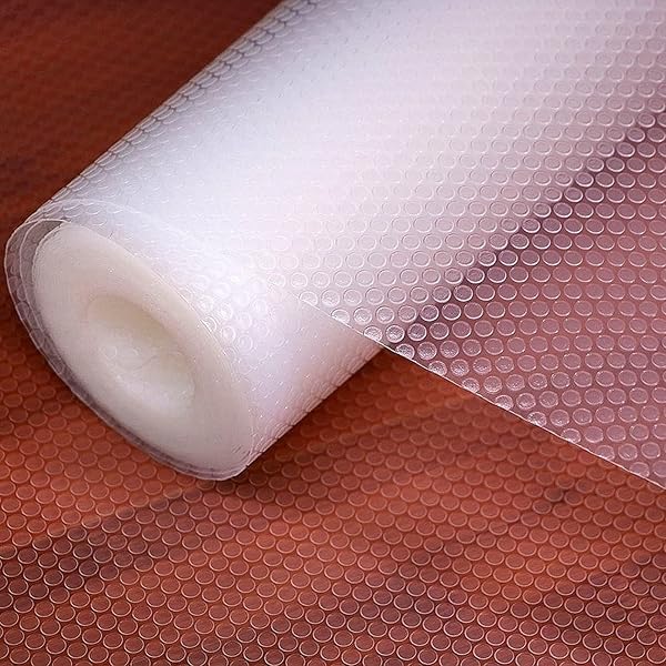 食器棚シート60x600cm シェルフライナー キッチンシート 透明 EVA製 保護シート 保護マット 滑り止め 防虫 抗菌 防カビ 収納シート キッチン 引き出しシート 冷蔵庫マット 本棚マット 自由裁断(透明,60x600cm)