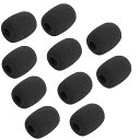 10個セット 内径10mm ゲーミングヘッドセットマイクスポンジ ウィンドスクリーン ヘッドセット マイク インカム ピンマイク スポンジ 防風 雑音防止 ブラ...